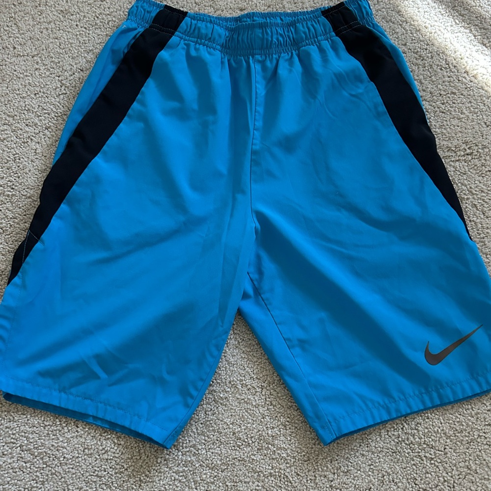 Nike Kid’s Bright Blue and Black Athletic Shorts